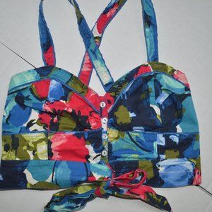 floral cropped top Coachella/Festival